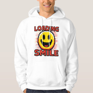 Loading Smile – Retro Pixel Art 8-Bit Smiley Face Hoodie