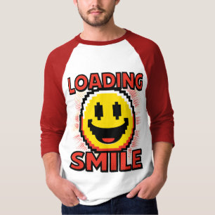 Loading Smile – Retro Pixel Art 8-Bit Smiley Face T-Shirt