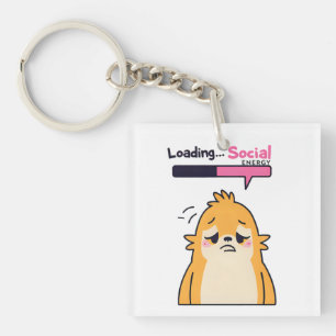 Loading… Social Energy – Cute Tired Doodle Charact Key Ring