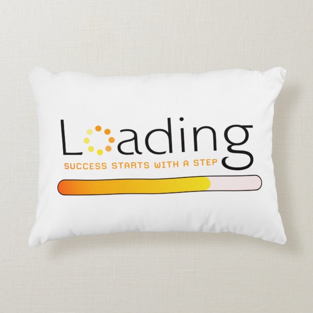Loading - Success Starts With a Step Decorative Cushion (Front)
