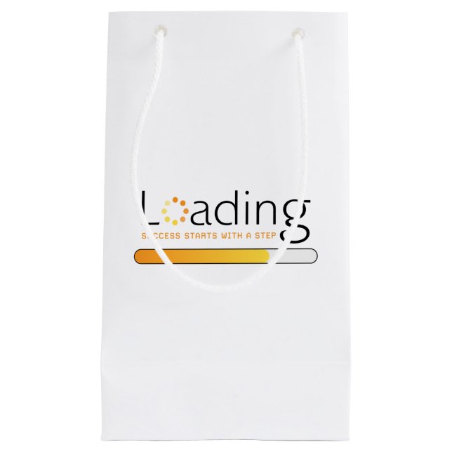 Loading - Success Starts With a Step Small Gift Bag (Front)