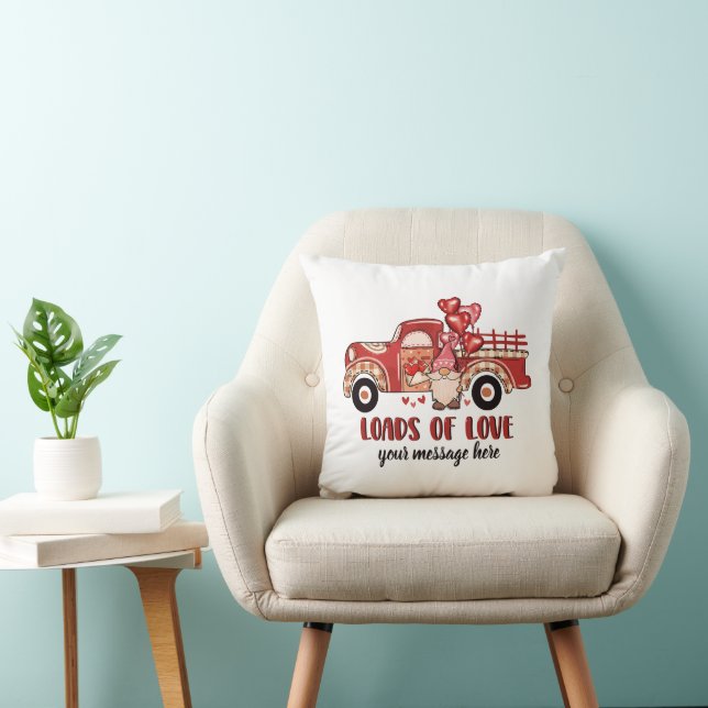 Loads of love Personalised Valentines Throw Pillow (Chair)