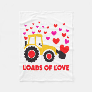 Loads Of Love Toddler Tractor Valentines Day For K Fleece Blanket