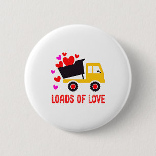 Loads Of Love Toddler Truck Valentines Day For K  6 Cm Round Badge