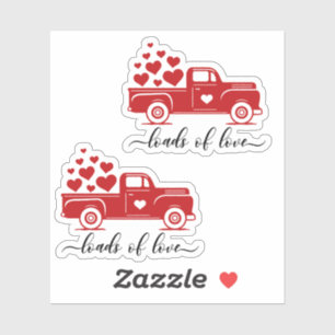 Loads of Love Truck Girl Sticker