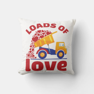 Loads of Love Truck Valentine's Day Boy Kids Cushion
