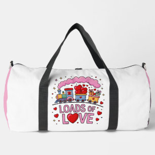 Loads of Love Valentine Heart Train Duffle Bag