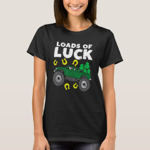 Loads Of Luck Monster Truck Shamrock St Patricks D T-Shirt