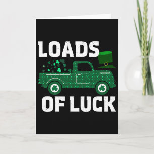Loads Of Luck Tractor Truck St Patricks Day Kids M Card
