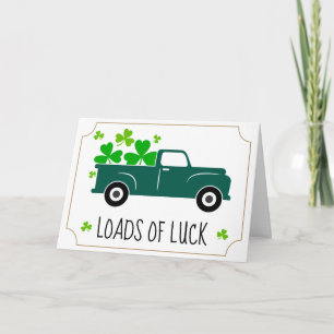 Loads of Luck Truck St Patricks Day Card