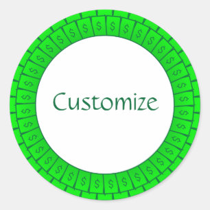 Loadz a' Money Template Classic Round Sticker