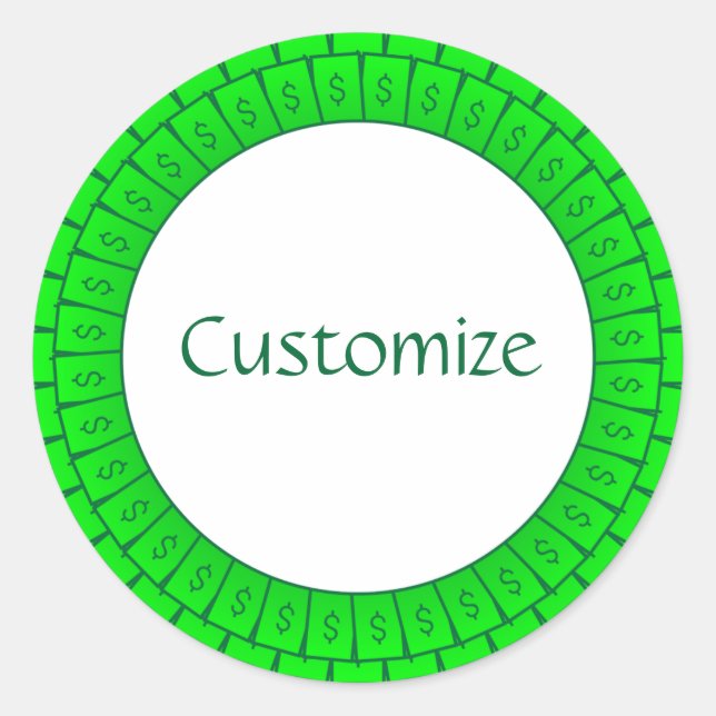 Loadz a' Money Template Classic Round Sticker (Front)