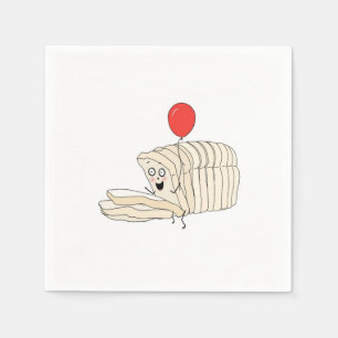 Loaf of bread, sliced bread themed napkin