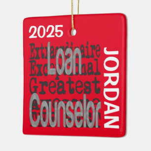 Loan Counsellor Extraordinaire CUSTOM Ceramic Ornament