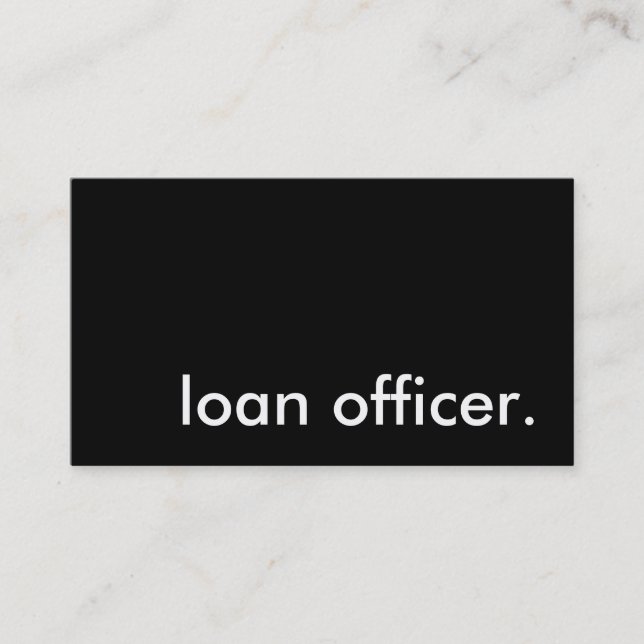 loan officer. business card (Front)