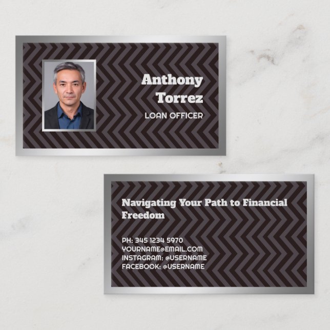 Loan Officer Custom Photo Business Card (Front/Back)
