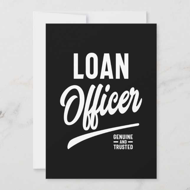 Loan Officer Job Title Gift Thank You Card (Front)
