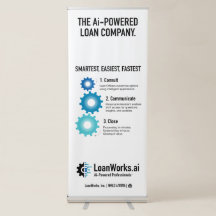 LoanWorks Process Vertical Retractable Banner