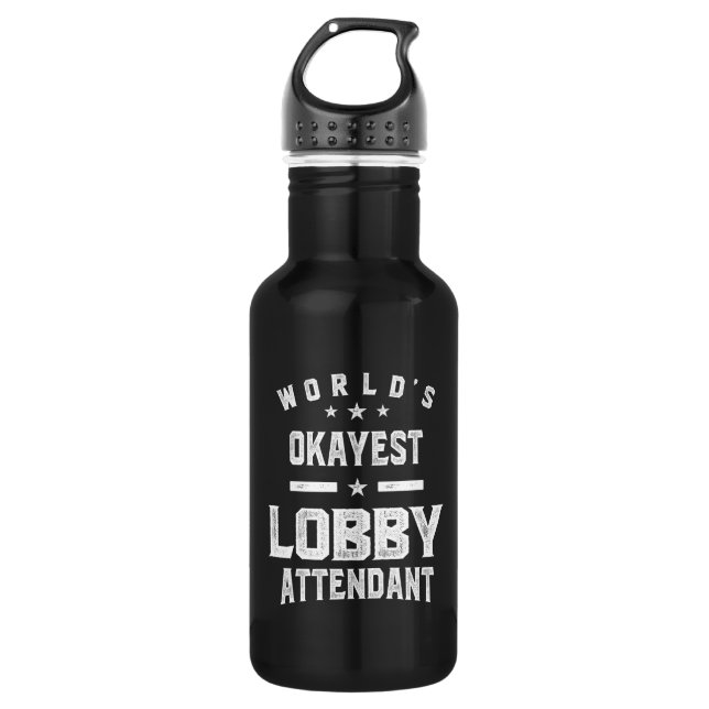Lobby Attendant Job Title Gift 532 Ml Water Bottle (Front)
