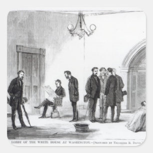 Lobby of the White House at Washington Square Sticker