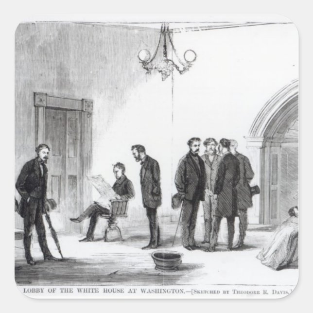 Lobby of the White House at Washington Square Sticker (Front)