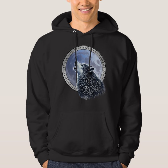 Lobo de Odín Hoodie (Front)