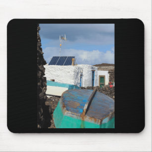 Lobos Island Fishing Cottages Vertical Sticker Mouse Mat