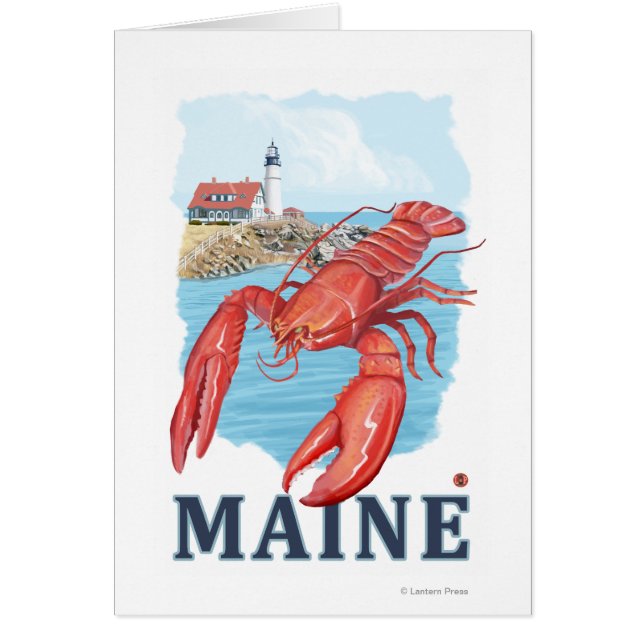 Lobster and Portland Lighthouse Scene (Front)