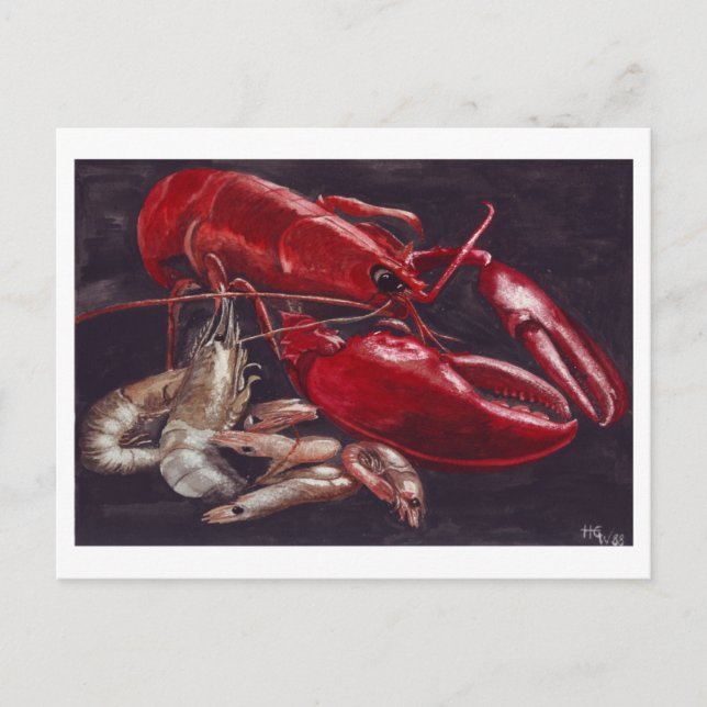 Lobster and Shrimps Postcard (Front)
