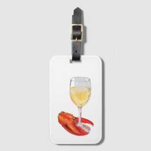 Lobster and Wine Luggage Tag
