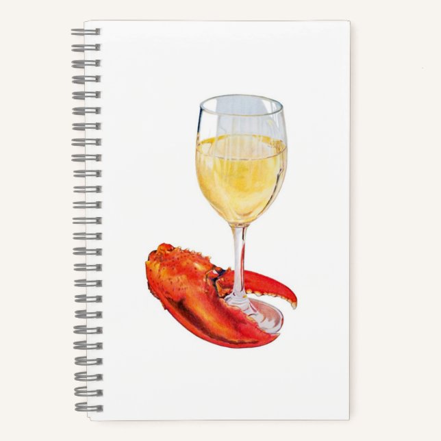 Lobster and Wine Notebook (Front)