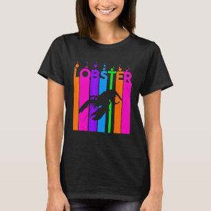 Lobster Animal Rainbow Bubble With Silhouette T-Shirt