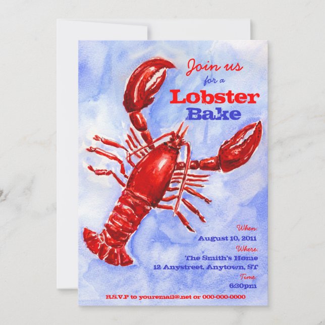 Lobster Bake Invitation (Front)