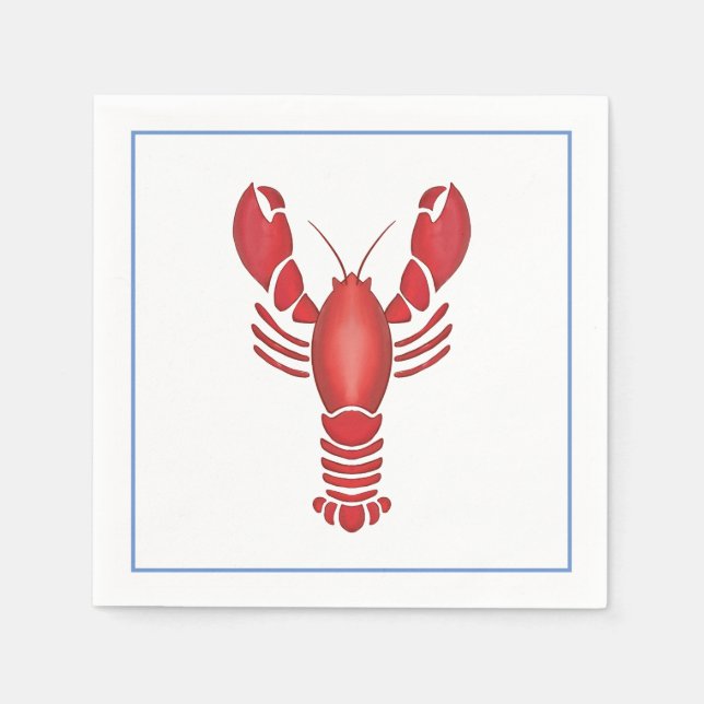 Lobster Bake Lobster Fest Seaside Coastal Kitchen  Napkin (Front)