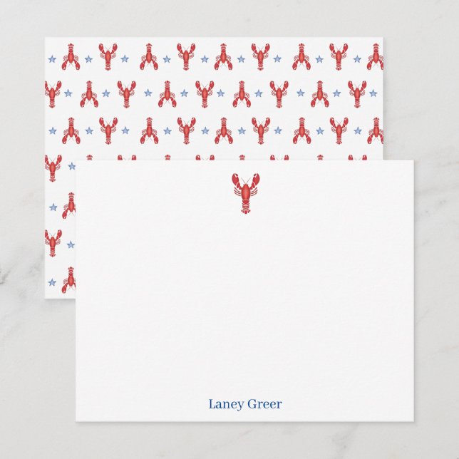 Lobster Bake Lobster Roll Classic Coastal  Card (Front/Back)