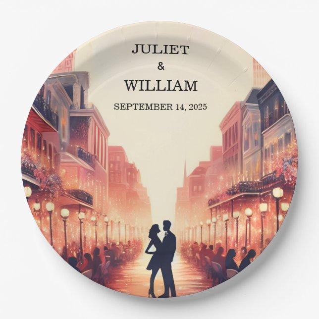 Lobster Beach Ocean Summer New Orleans Wedding Paper Plate (Front)