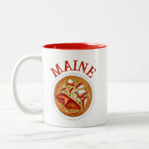 Lobster Bisque Soup Seafood Food Cooking Maine ME Two-Tone Coffee Mug