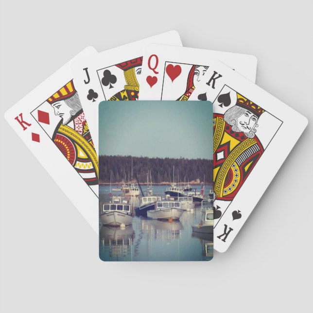 Lobster Boats Classic Playing Cards (Back)