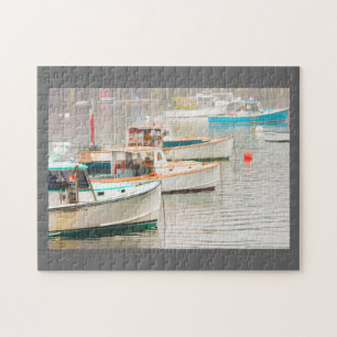 Lobster Boats In Bass Harbour, Mount Desert Island Jigsaw Puzzle
