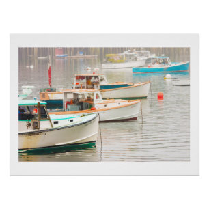 Lobster Boats In Bass Harbour, Mount Desert Island Poster