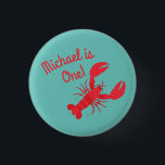 Lobster Boil Birthday Party Cute Kids 3 Cm Round Badge<br><div class="desc">This cute lobster theme birthday party collection for kids is great for a first birthday!  Perfect for a kid that loves lobsters or a lobster boil party!</div>