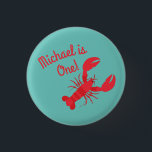 Lobster Boil Birthday Party Cute Kids 3 Cm Round Badge<br><div class="desc">This cute lobster theme birthday party collection for kids is great for a first birthday!  Perfect for a kid that loves lobsters or a lobster boil party!</div>