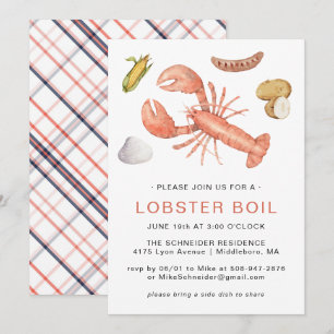 Lobster Boil   Cookout Party Invitation