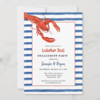 Lobster Boil couples engagement party invitation