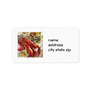 LOBSTER BOIL RETURN ADDRESS LABEL