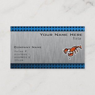 Lobster; Brushed metal-look Business Card