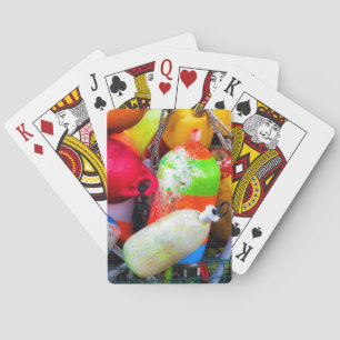 Lobster buoys at Bass Harbour Playing Cards
