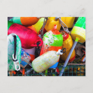 Lobster buoys at Bass Harbour Postcard