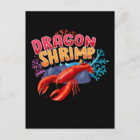 Lobster Cartoon Character Dragon Shrimp Banner Des