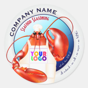 Lobster Chef Seafood Spice Seasoning Classic Round Sticker